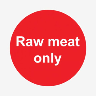 MyCafe Raw Meat Sign Self Adhesive Vnl 100x100 MYC10706 MYC10706