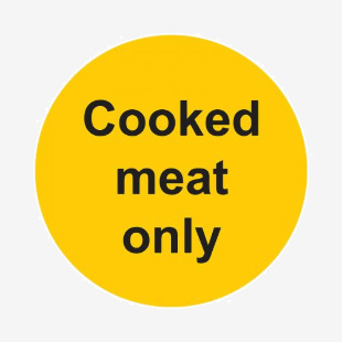 MyCafe Cooked Meat Sign Self Adhesive Vnl 100x100 MYC10707 MYC10707