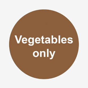MyCafe Vegetables Only Sign Self Adhesive Vnl 100x100 MYC10708 MYC10708