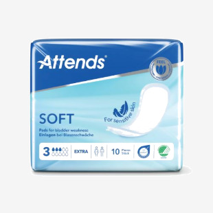 Attends Soft Sanitary Pads Size 3 Extra (Pack of 10) 207260 ATN20725