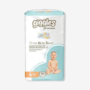 Giggles Maxi Nappies 7-18kg Jumbo (Pack of 54) 2103 TSL20696