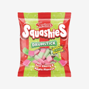 Swizzles Swizzels Squashies Drumstick Sour Cherry and Apple 120g Bag 124212 AU66701