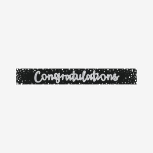 Eurowrap Congratulations Foil Party Banner Pack of 6 6837-CONGC EU55870