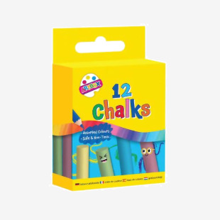 Artbox Colour Chalks in Hanging Box Assorted x12 Pack of 12 1209 TA11209