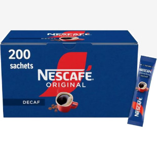NESCAFE Original Decaf Instant Coffee Sachets - 200 x 1.8g Sticks NWT065