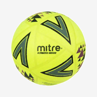Mitre Ultimatch Indoor Fball Yelblk Sz4