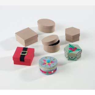 Papier Mache Boxes Pack 12