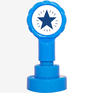Xclamations Stamp Blue Star