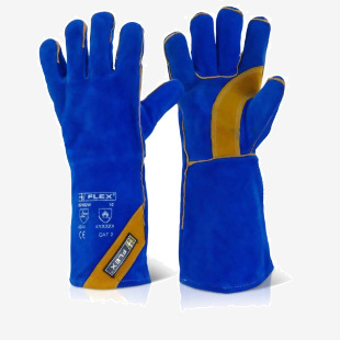 Beeswift Cat2 Blue Gold Hq 16 Welders Gauntlet (Box of 10) BFHQWN