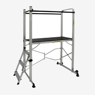 Climb-It® Folding Work Platform; 3 Tread; 150kg; SilverBlack EP990Y