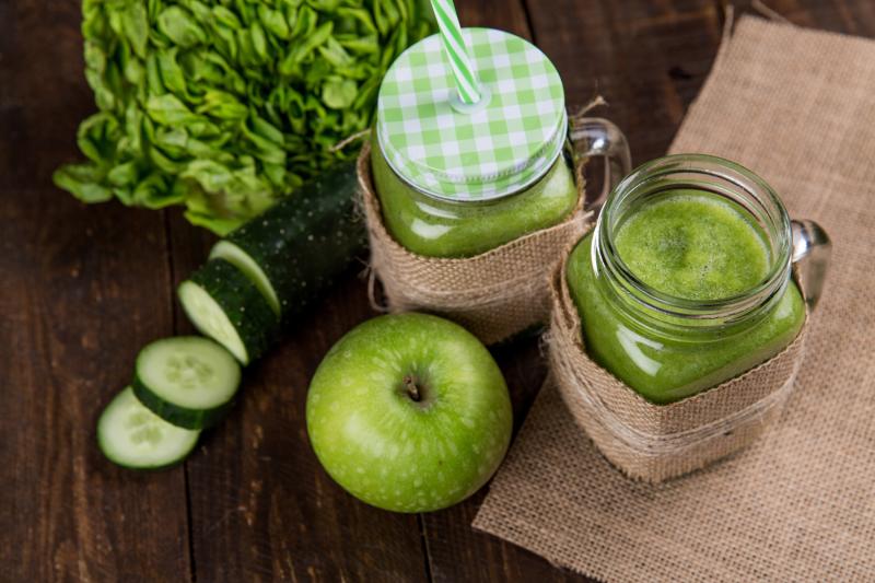 apple and cucumber and smoothies