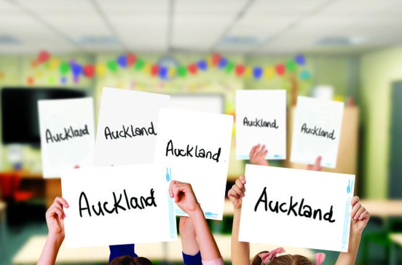 Show-me boards with Auckland on