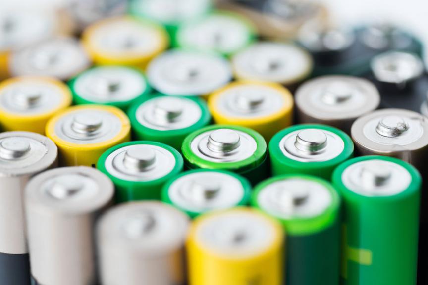 Close up of batteries 